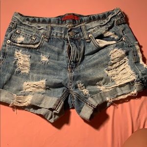 Ripped Jean Shorts